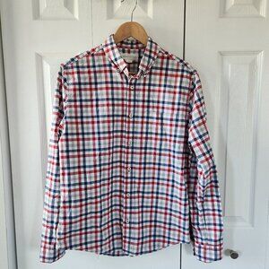 4/$25 Aeropostale Red/Blue Checkered Print Button Up Shirt